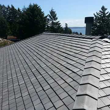 a close up shot of a componsite roof