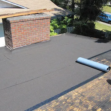 ice and water shield under construction on a roof